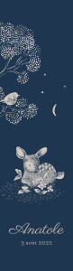 Faire-part de naissance Histoire du soir (marque-page) bis bleu Faire-part de naissance Histoire du soir (marque-page) bis bleu