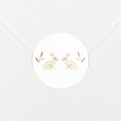 Stickers pour enveloppes naissance garçon liberty lapin aqua Stickers pour enveloppes naissance garçon liberty lapin aqua