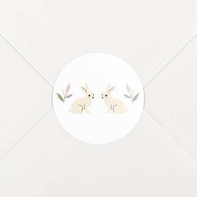Stickers pour enveloppes naissance beige liberty lapin beige Stickers pour enveloppes naissance beige liberty lapin beige