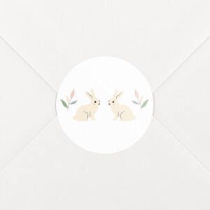 Stickers pour enveloppes naissance Liberty lapin beige