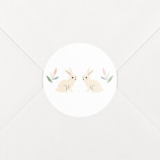 Stickers pour enveloppes naissance Liberty lapin beige