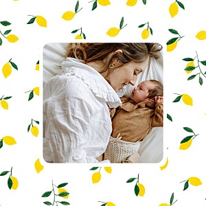 Faire-part de naissance jaune agrumes crayonnés citrons Faire-part de naissance jaune agrumes crayonnés citrons