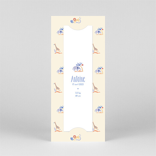 Faire-part de naissance Douce savane (marque-page) beige - Vue 3 Faire-part de naissance Douce savane (marque-page) beige - Vue 3