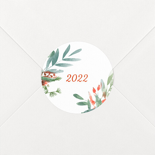Stickers pour enveloppes vœux Solstice d'hiver - Vue 2