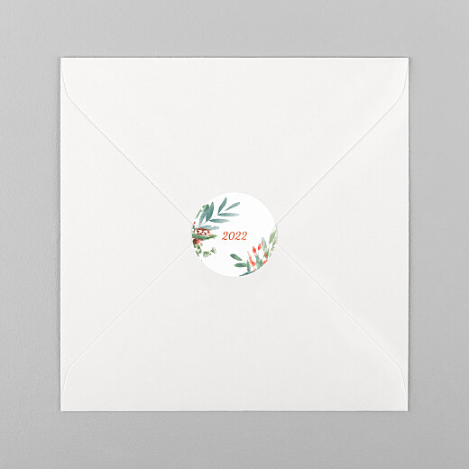 Stickers pour enveloppes vœux Solstice d'hiver - Vue 1