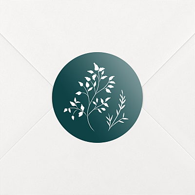 Stickers pour enveloppes vœux classique brins d'hiver vert Stickers pour enveloppes vœux classique brins d'hiver vert