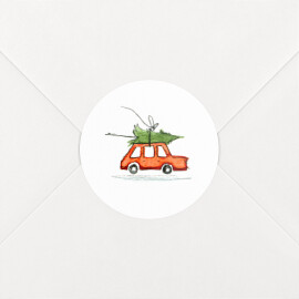 Stickers pour enveloppes vœux Jingle Bells