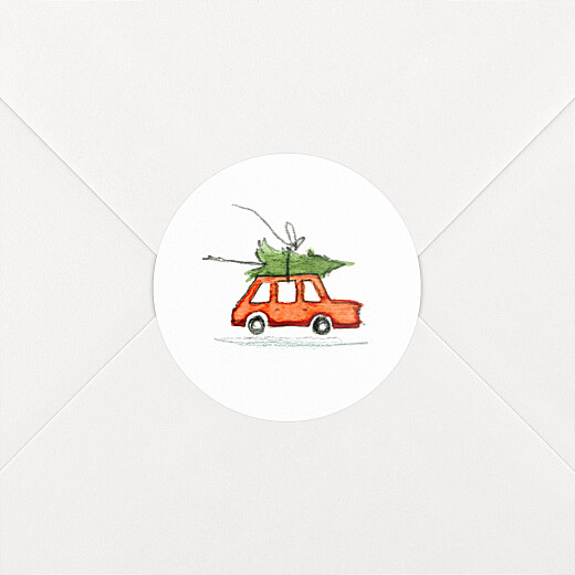Stickers pour enveloppes vœux Jingle bells - Vue 2