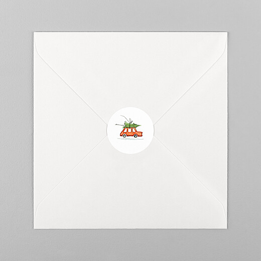 Stickers pour enveloppes vœux Jingle bells - Vue 1