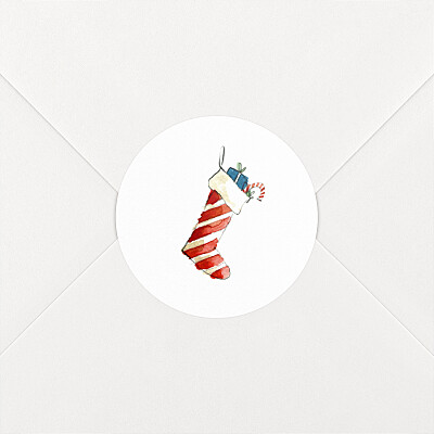 Stickers pour enveloppes vœux blanc un air de fête Stickers pour enveloppes vœux blanc un air de fête