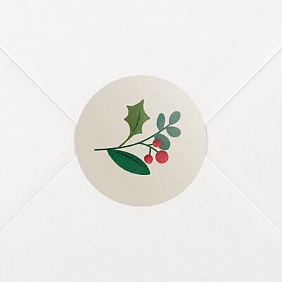 Stickers pour enveloppes vœux sans photo baies d'hiver Stickers pour enveloppes vœux sans photo baies d'hiver