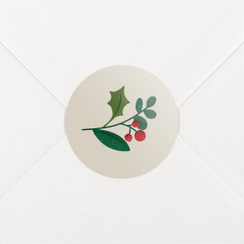 Stickers pour enveloppes vœux Baies d'hiver