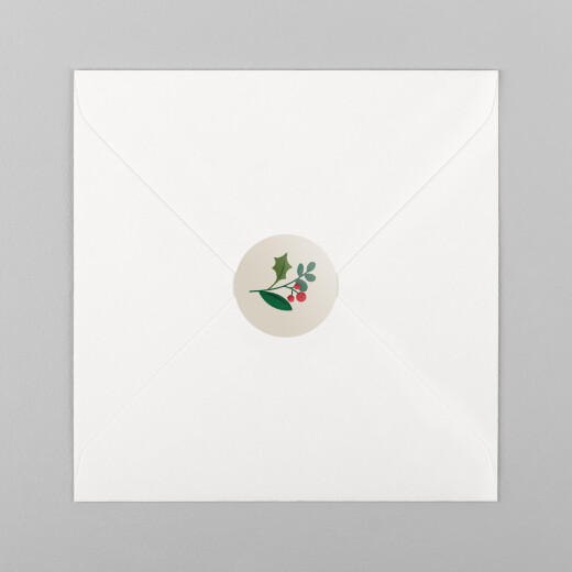 Stickers pour enveloppes vœux Baies d'hiver - Vue 2