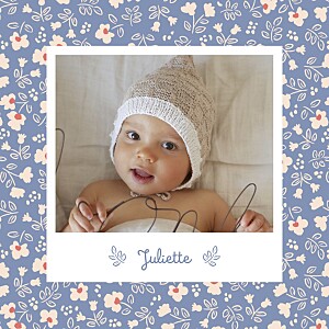Faire-part de naissance bikini sous la pluie mon premier liberty bleu Faire-part de naissance bikini sous la pluie mon premier liberty bleu