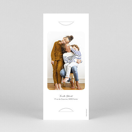 Carte de voeux Tendre innocence (marque-page) blanc - Vue 4