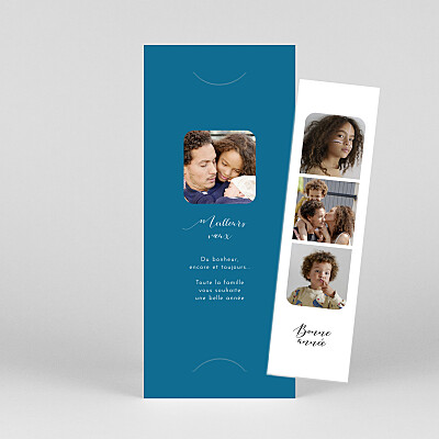 Carte de voeux bleu tendre innocence (marque-page) bleu Carte de voeux bleu tendre innocence (marque-page) bleu