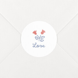 Stickers pour enveloppes naissance Mon premier liberty bleu