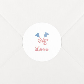 Stickers pour enveloppes naissance Mon premier liberty rose