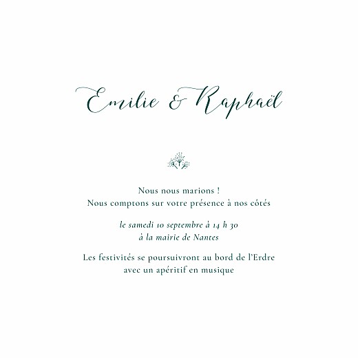 Faire-part de mariage Ronde des prés simple (4 pages) vert - Page 3 Faire-part de mariage Ronde des prés simple (4 pages) vert - Page 3