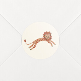 Stickers pour enveloppes naissance Petite jungle beige