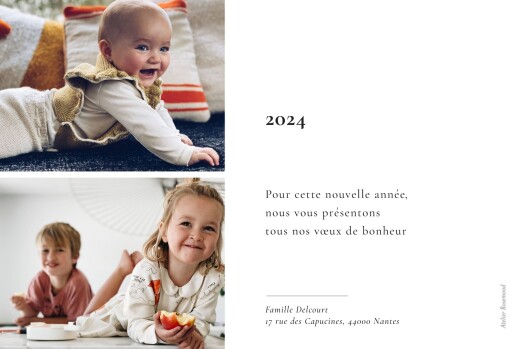 Carte de voeux Tout simplement (Paysage) Blanc - Verso Carte de voeux Tout simplement (Paysage) Blanc - Verso