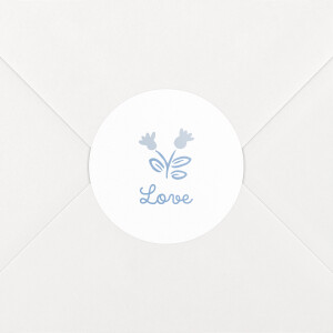 Stickers pour enveloppes naissance Mon petit liberty bleu