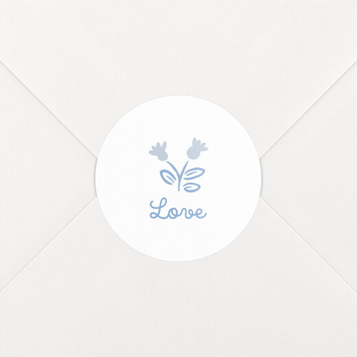 Stickers pour enveloppes naissance Mon petit liberty bleu - Vue 1