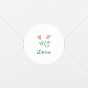 Stickers pour enveloppes naissance Mon petit liberty rose