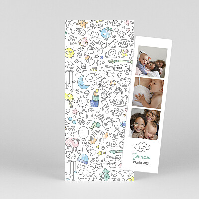 Faire-part de naissance fille à colorier ! by omy (marque-page) couleurs Faire-part de naissance fille à colorier ! by omy (marque-page) couleurs