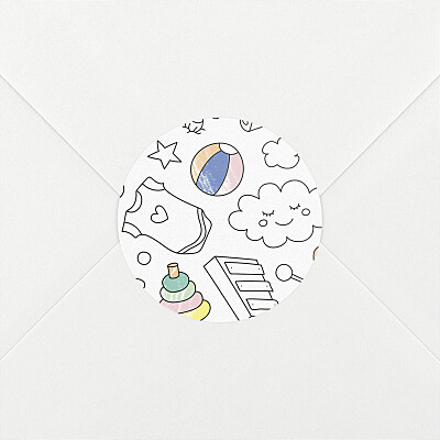 Stickers pour enveloppes naissance classique à colorier ! by omy couleurs Stickers pour enveloppes naissance classique à colorier ! by omy couleurs
