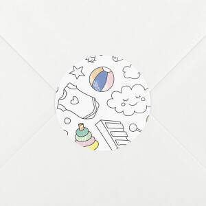 Stickers pour enveloppes naissance À colorier ! by OMY couleurs