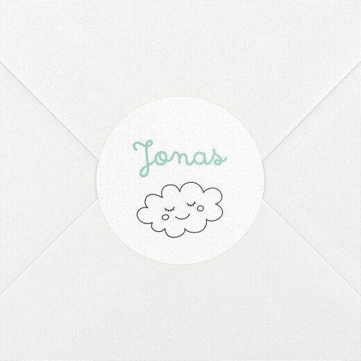Stickers pour enveloppes naissance À colorier ! by OMY blanc - Vue 1