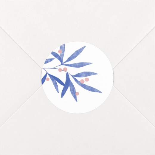 Stickers pour enveloppes naissance Laurier rose - Vue 1