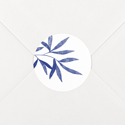 Stickers pour enveloppes naissance bleu laurier bleu Stickers pour enveloppes naissance bleu laurier bleu