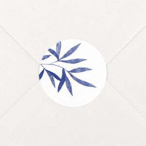 Stickers pour enveloppes naissance Laurier bleu