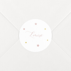 Stickers pour enveloppes naissance Lovely family rose