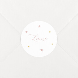 Stickers pour enveloppes naissance Lovely family rose