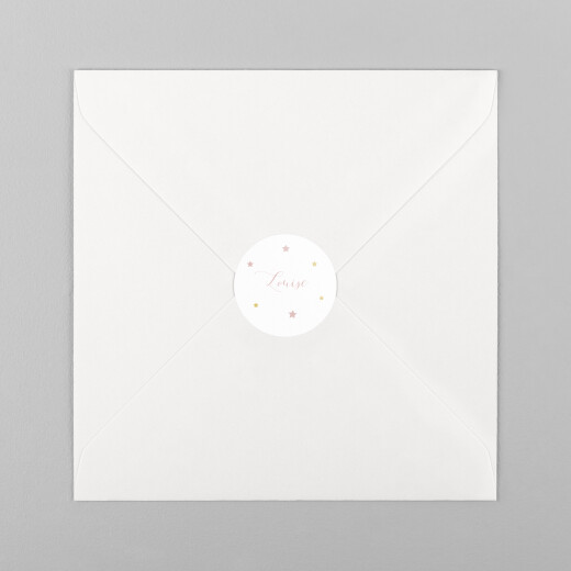 Stickers pour enveloppes naissance Lovely family rose - Vue 2 Stickers pour enveloppes naissance Lovely family rose - Vue 2