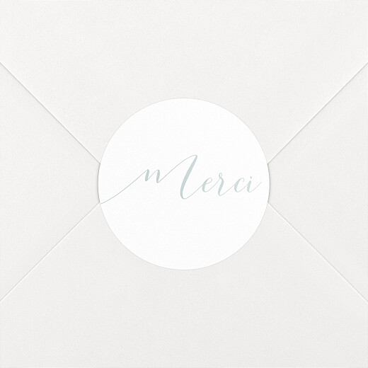 Stickers pour enveloppes mariage Merci blanc - Vue 2