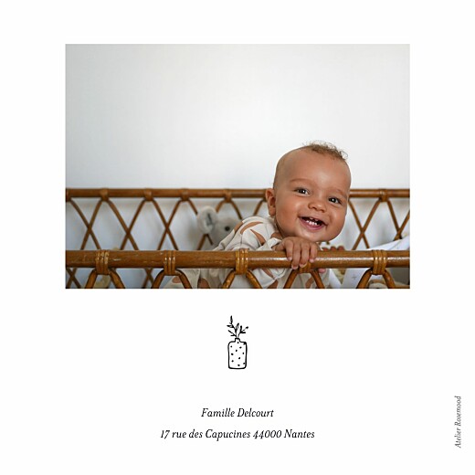 Faire-part de naissance Instant en famille (4 pages) blanc - Page 4 Faire-part de naissance Instant en famille (4 pages) blanc - Page 4