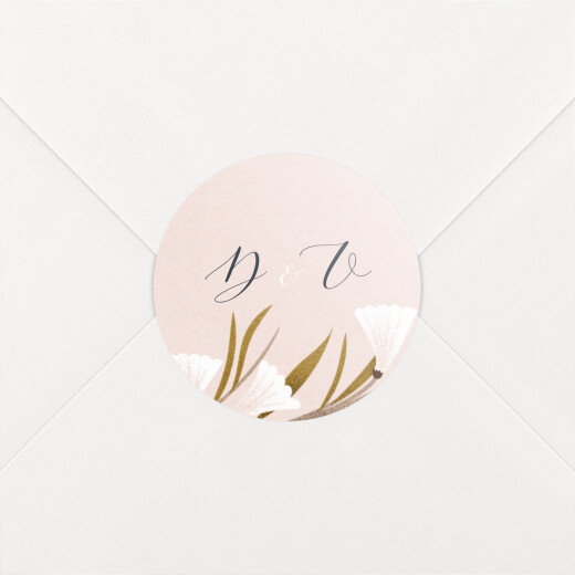 Stickers pour enveloppes mariage Daphné printemps - Vue 1
