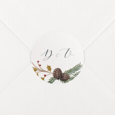 Stickers pour enveloppes mariage Daphné hiver