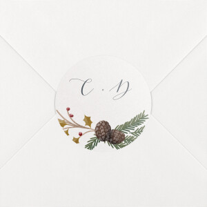 Stickers pour enveloppes naissance Daphné hiver