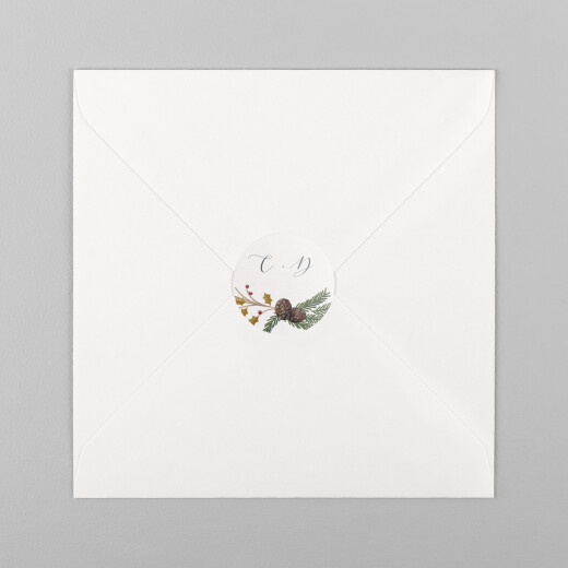 Stickers pour enveloppes naissance Daphné hiver - Vue 2