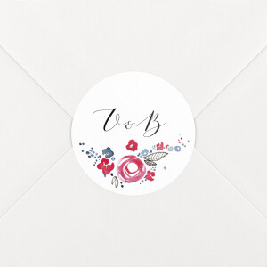 Stickers pour enveloppes mariage Romance blanc