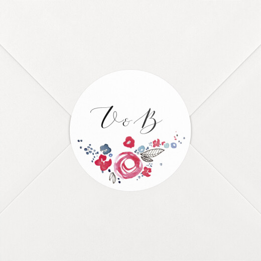 Stickers pour enveloppes mariage Romance blanc - Vue 1 Stickers pour enveloppes mariage Romance blanc - Vue 1