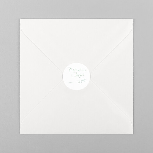 Stickers pour enveloppes mariage Les hautes herbes vert - Vue 2