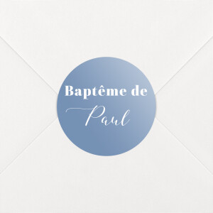 Stickers pour enveloppes baptême Classique bleu
