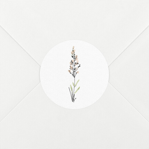 Stickers pour enveloppes naissance Instant champêtre blanc - Vue 1