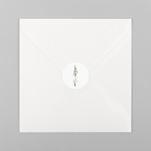 Stickers pour enveloppes naissance Instant champêtre blanc - Vue 2